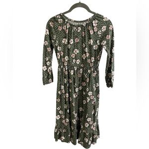 Carter’s Charming Green Floral Kids Dress. Size 10